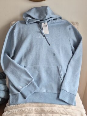 Polo Ralph Lauren Double-Knit Logo Hoodie Modern Blue Heather Size Medium M